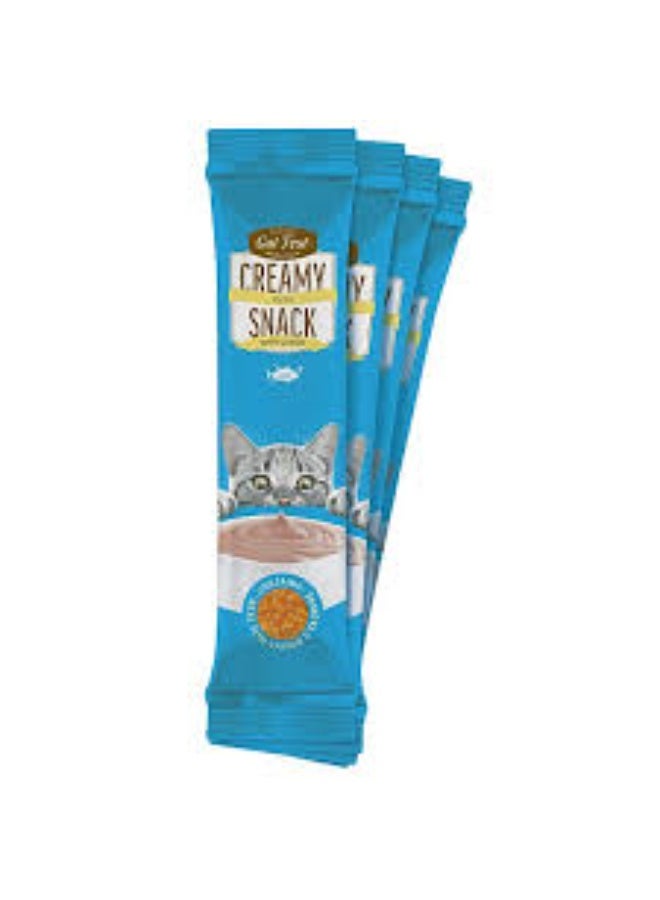 Cat Fest Creamy Snacks Tuna with Caviar 4x10g Soft Cat Treats for Kittens & Adult Cats From Varmacy - Image 2